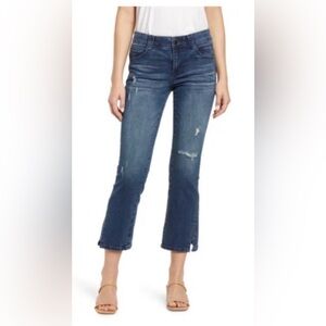 Wit & Wisdom AB Solution Split Hen Kick Flare Distressed Jeans